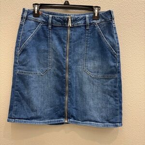 Malia Skirt Atelier Size 29 Mini Denim Notify Paris Full Zip Close Large Pockets